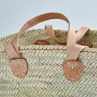 STRAW BAG With Double Leather Handles - bags for women