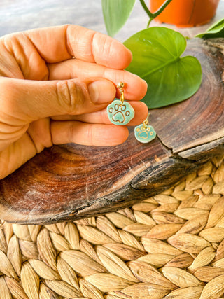 Paw Print - Porcelain Earrings