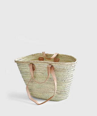 STRAW BAG With Double Leather Handles - bags for women