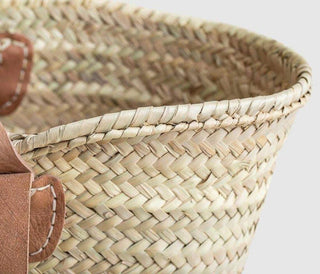 STRAW BAG With Double Leather Handles - bags for women