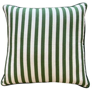 Luxe and Beau Cushion - Green Stripe
