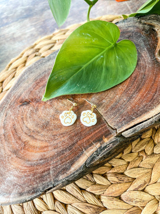 Paw Print - Porcelain Earrings