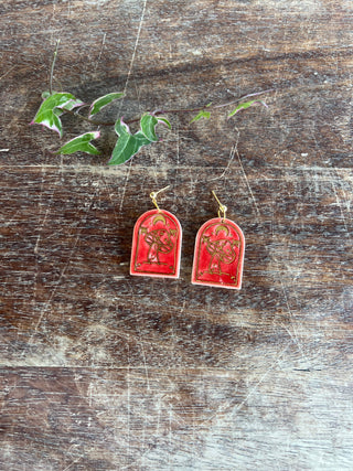 Mushroom - porcelain earrings