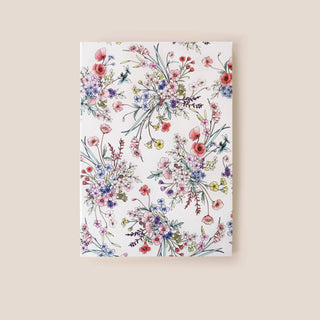 Typoflora - Blooms in White Unlined Notebook