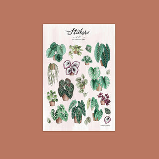Typoflora - Sticker Sheet: Houseplants Lovers