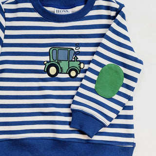 Noss - Blue Stripe/Green Tractor